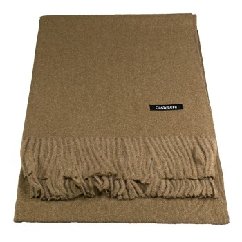 Дамски  шал кашмир  едноцветен светло кафяв