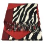 Дамски  шал кашмир  "Zebra" червен