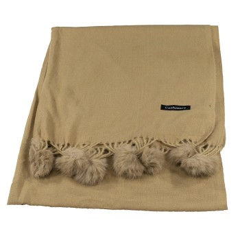 Дамски  шал кашмир  "Juliа" бежов