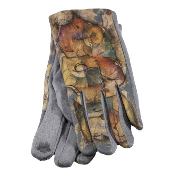 Дамски ръкавици "Art" светло сиви